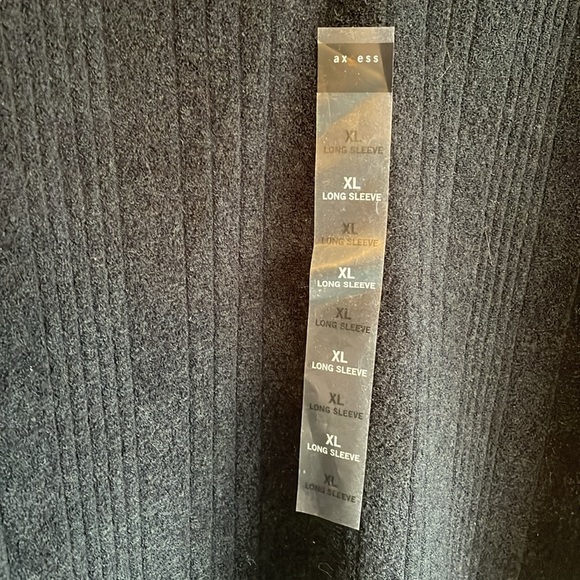 NWT Pull-over Axcess men’s long sleeve 1/4 zip Black fleece size XL soft - Picture 3 of 6